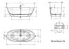 Ванна из искусственного камня Plumberia Selection Veloma VELOMA 170BO 170х75 отдельностоящая овальная с ножками