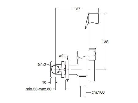 Гигиенический душ Cristina WJ67851 хром
