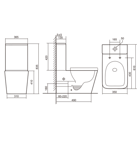 Унитаз-компакт напольный с бачком Iberica Blanca Toledo maxi IB.TLM.124.1B1 белый с сиденьем микролифт безободковый смыв торнадо