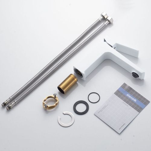 Смеситель Shevanik S4401C на раковину белый - фото 4