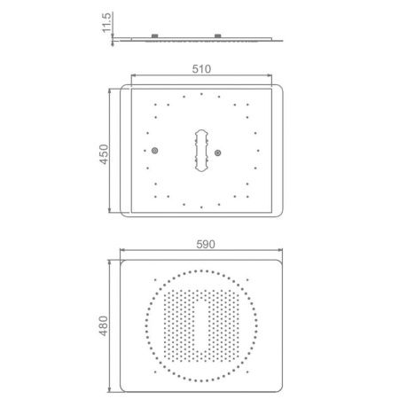 Верхний душ Raglo R452.03 хром