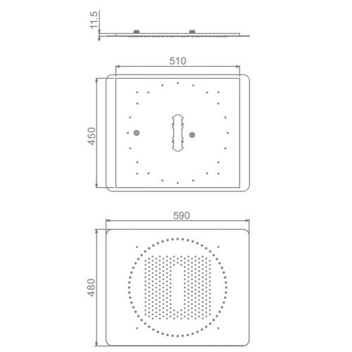Верхний душ Raglo R452.03.09 графит - фото 3