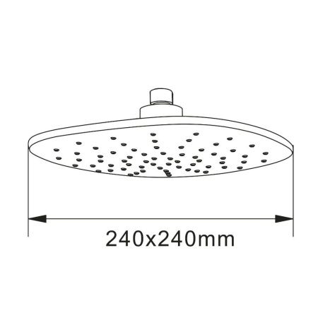 Верхний душ Agger Marine ATS05 25х25 хром