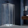 Душевой уголок Vincea Alpha VSS-3AL900CLGM 90х90 стекло прозрачное профиль вороненая сталь без поддона