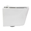 Унитаз подвесной Bond Oval F03-10 белый с сиденьем микролифт безободковый душевой смыв