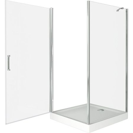 Душевой уголок Good Door PANDORA ПД00075 80х80 стекло прозрачное профиль хром без поддона
