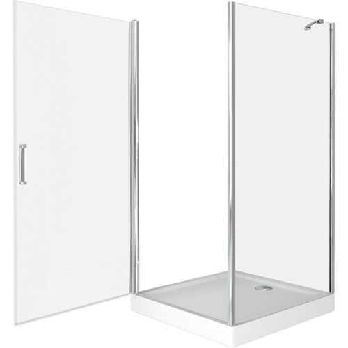 Душевой уголок Good Door PANDORA ПД00075 80х80 стекло прозрачное профиль хром без поддона - фото 2