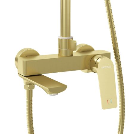 Душевая стойка Grossman Cosmo 500.K35.02.320 настенная цвет золото