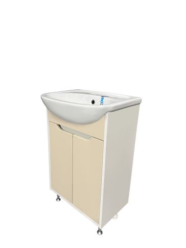 Тумба под раковину Runo Эконова 00-00004659 60х30 напольная цвет белый - фото 2