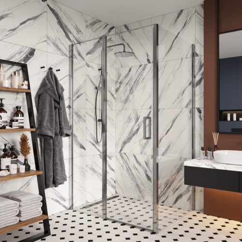 Душевой уголок Cerutti SPA VICTORIA120 120х90 стекло прозрачное профиль хром глянцевый - фото 4