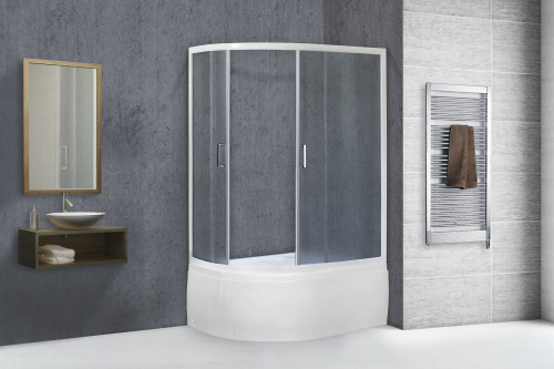 Душевой уголок Royal Bath BK RB8120BK-C-R 120х80 стекло матовое профиль белый