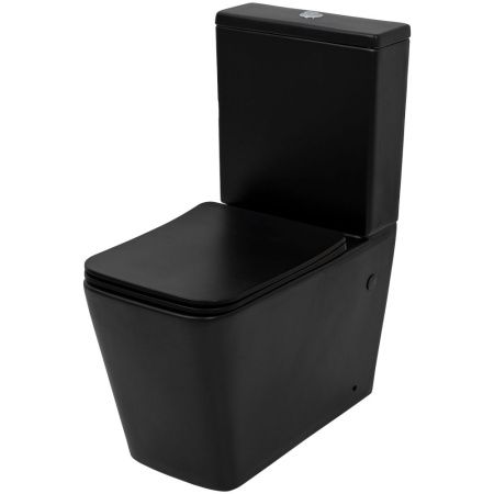 Унитаз напольный с бачком Melana MLN-310306MB черный с сиденьем микролифт безободковый смыв торнадо