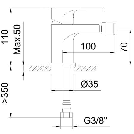 Смеситель Clever ROCKET 62063 на биде хром Смеситель Clever ROCKET 62063 на биде хром
