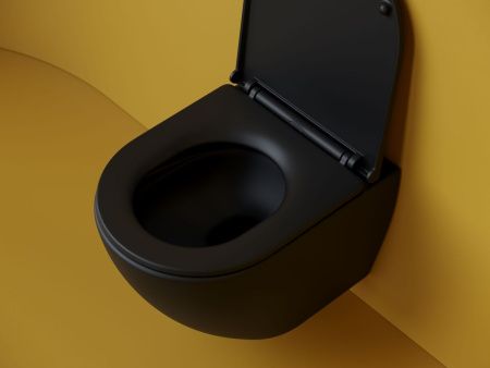 Унитаз подвесной Ceramica Nova METROPOL CN4002TMB черный с сиденьем микролифт безободковый смыв торнадо