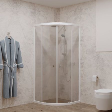 Душевой уголок Тритон Ультра Щ0000064832 100х100 стекло прозрачное профиль белый без поддона