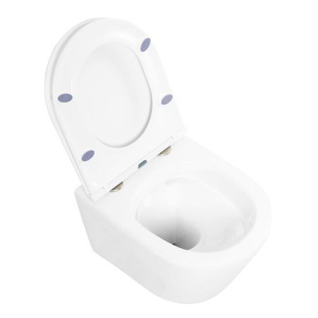 Унитаз подвесной BelBagno TRE BB8001CHR/SC белый с сиденьем микролифт безободковый каскадный смыв