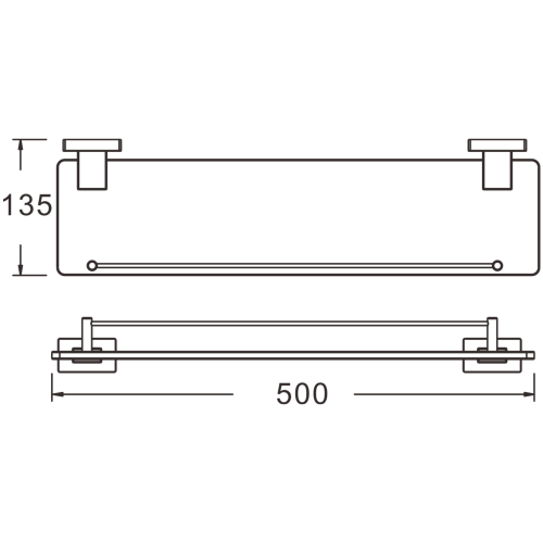 Полка в ванную комнату BELZ B90207 - фото 3