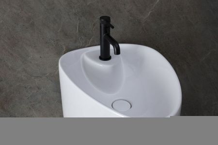 Раковина керамическая Allen Brau Infinity 4.21015.20 60х40 напольная цвет белый 1 отверстие под смеситель