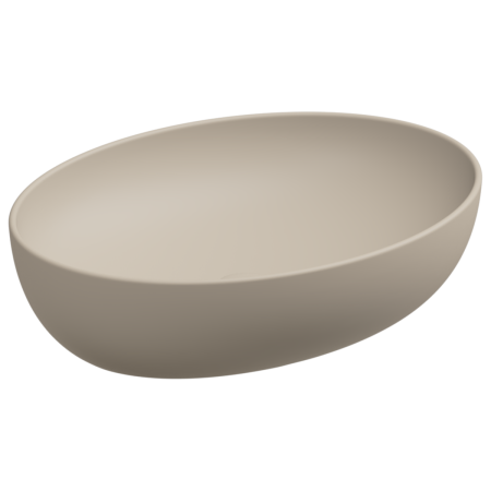 Раковина керамическая GSG Ceramic Design Easy EALAVOV55034 55х42 накладная цвет бежевый без отверстий под смеситель