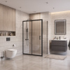 Душевой уголок BelBagno UNO-195 UNO-195-AH-1-120/70-C-NERO 120х70 стекло прозрачное профиль черный без поддона