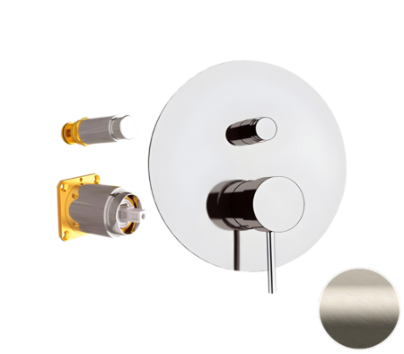 Смеситель для душа Remer X Style X09KBXV встраиваемый в стену сталь без термостата