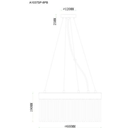 Светильник подвесной Arte Lamp Francheska (Францхеска) A1037SP-8PB