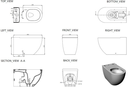 Чаша унитаза подвесная Allen Brau Priority Tornado 4.31006.20 цвет белый без сиденья безободковая душевой смыв
