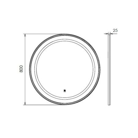 Зеркало с подсветкой Comforty Ереван 00-00014146CF 80х80 подвесное