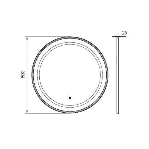 Зеркало в ванную Comforty 00-00014146CF 80x80 - фото 2