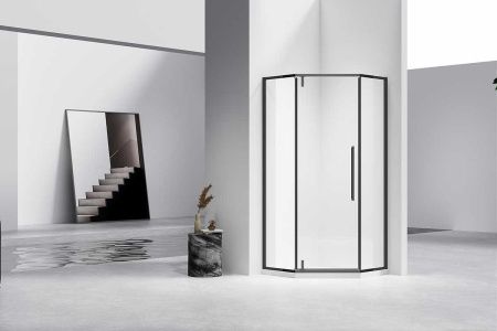 Душевой уголок Vincea Slim-N VSP-4SN900CLB 90х90 стекло прозрачное профиль черный без поддона