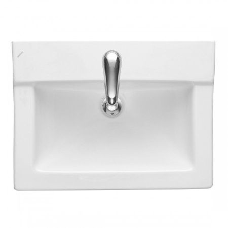 Раковина из сантехнического фарфора Santeri Орион 131108S0011B0 60х40 подвесная цвет белый 1 отверстие под смеситель