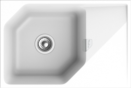 Кухонная мойка Rivelato LOCUS LS-75 brina 75х50 цвет белый - фото 2