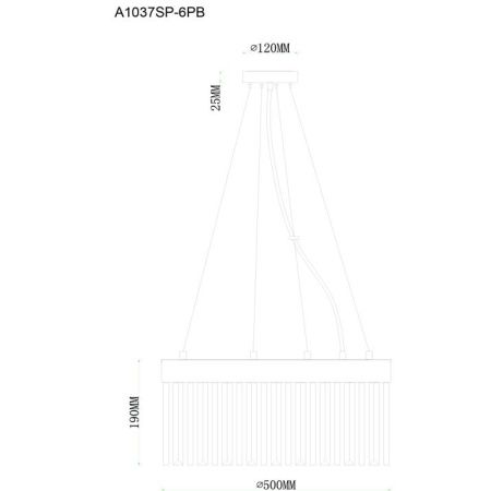 Светильник подвесной Arte Lamp Francheska (Францхеска) A1037SP-6PB
