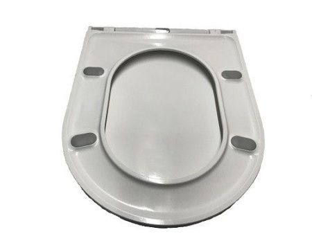 Унитаз приставной CeramaLux 3176 белый с сиденьем микролифт безободковый каскадный смыв