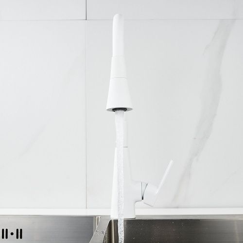 Смеситель для кухни Raffine F313C-1 на мойку белый - фото 5