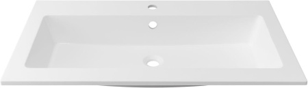 Раковина из искусственного камня Aquanet Электра НФ-00008412 90х50 полувстраиваемая цвет белый 1 отверстие под смеситель