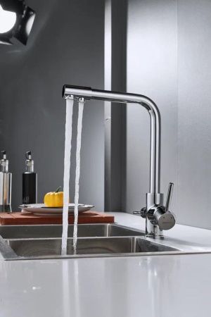 Смеситель для кухни Shevanik S328 на мойку хром