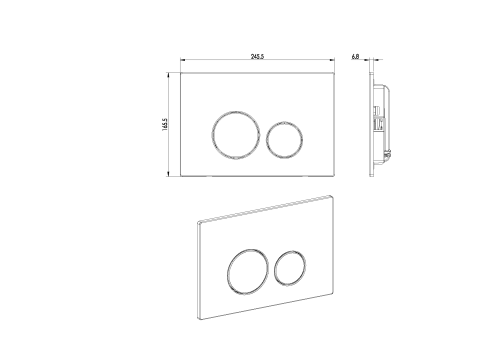 Клавиша смыва механическая Boheme 649-BRB цвет бронза брашированная - фото 2