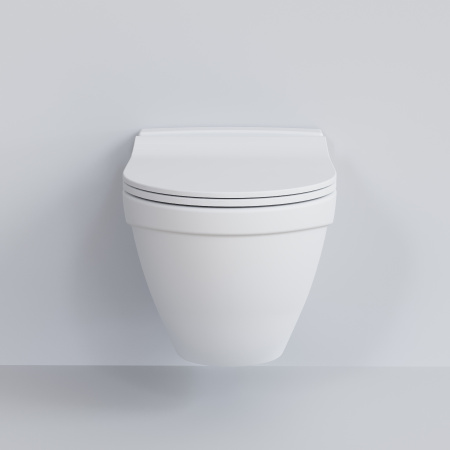 Чаша унитаза подвесная Ambassador Nord 133T20101 цвет белый матовый без сиденья каскадный смыв