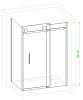 Душевой уголок Royal Bath RB8012B RB8012B-R 120х80 стекло прозрачное профиль хром без поддона