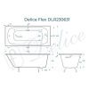Ванна чугунная Delice Flex DLR230631 170х80 пристенная прямоугольная без ножек