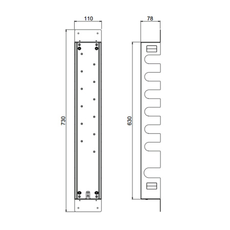 Короб для быстрой установки термостатического смесителя на 6 выходов Carimali Gessi316 KIT00060