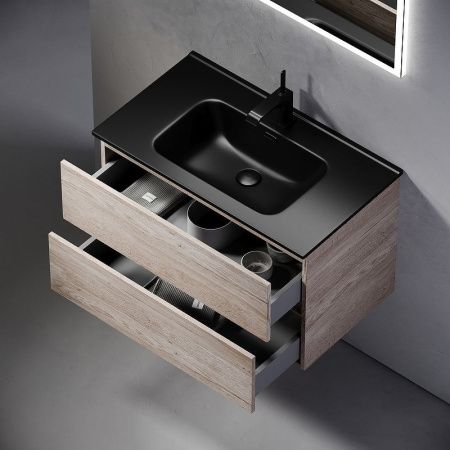 Тумба под раковину Sancos Urban UR80EG 80х50 подвесная цвет коричневый