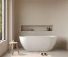 Ванна акриловая BelBagno UNO BB701-1650-750-K 165х75 отдельностоящая овальная с ножками