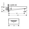 Излив для ванны Hansgrohe Metropol 32543340 настенный вороненая сталь
