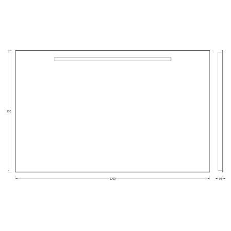 Зеркало Evoform Lumline BY 2008 120х80 подвесное