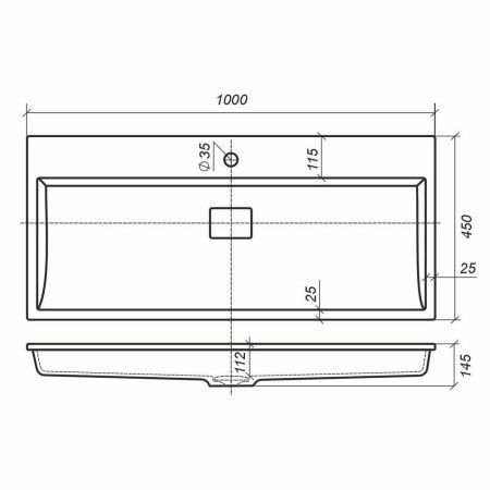 Раковина из искусственного камня Uperwood Barsa 293020531 100х50 полувстраиваемая цвет белый