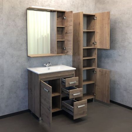 Шкаф-пенал Comforty Марио 00-00004160CF 40х190 напольный цвет коричневый