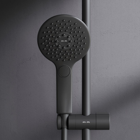 Душевая стойка Am.Pm Inspire V2.0 F0750A522 настенная цвет черный с термостатом