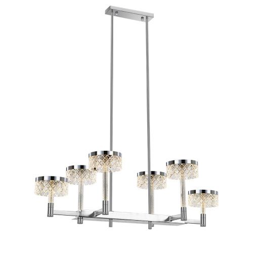 Люстра на штанге Delight Collection Diamond cut (Диамонд цут) MD21020075-6B chrome - фото 2